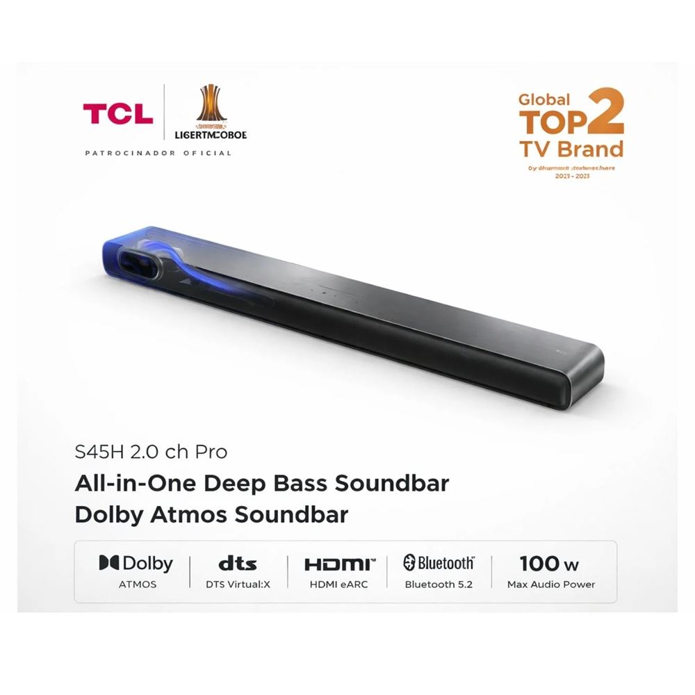 SOUNDBAR TCL BLUETOOTH 2.0 S45H NEGRO